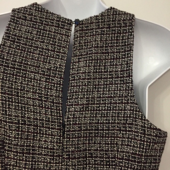 Banana Republic Women's Jumper Dress Tweed Sleeveless Lined Burgundy Size 6 NWT - Picture 13 of 16